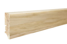 Plinthe bois P6P frêne vernis blanc
